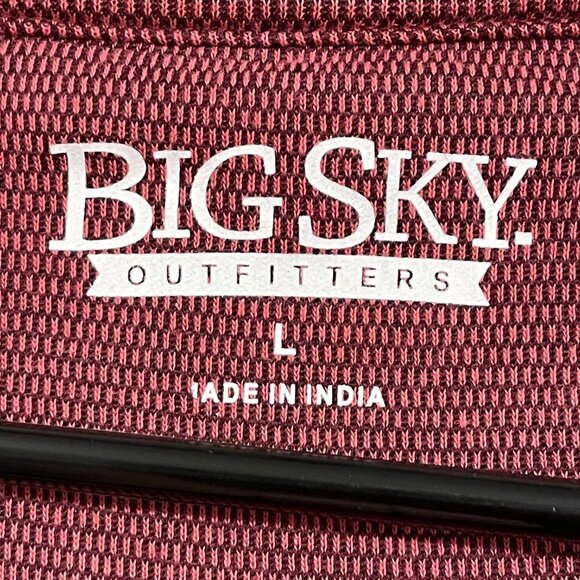 Big Sky Outfitters Shirt Men's Large Red Short Sleeves - Picture 5 of 12